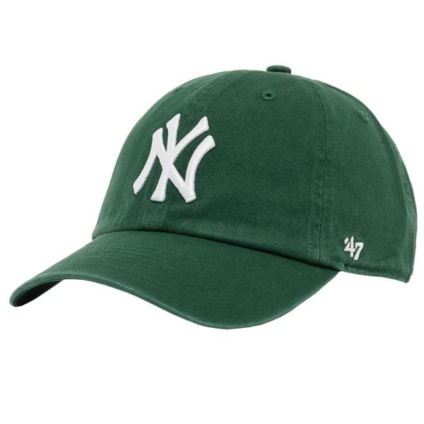 Czapka z daszkiem męska New York Yankees MLB Clean Up Cap. Zielone czapki z daszkiem 47 Brand, bez wzorów, z bawełny. Za 109.99 zł.