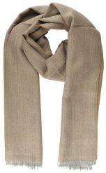 Szalik Przejściowy z Dziewiczą Wełną (Virgin Wool) - Fraas - Beżowy, Jodełka. Brązowe szaliki V. Fraas, bez wzorów, z materiału. Za 85.00 zł.