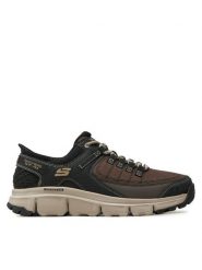 Skechers Sneakersy Slip-ins: Summits AT 237622/BRTP Brązowy. Brązowe buty sportowe casual Skechers, bez wzorów, z materiału, bez zapięcia. Za 359.99 zł.