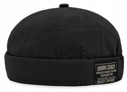 Letnia Czapka Dokerka (Leonka) - Pako Jeans - Czarna. Czarne czapki zimowe Pako Jeans, bez wzorów, z bawełny. Za 49.99 zł.