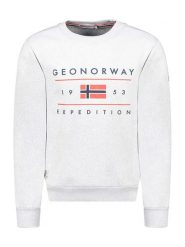 Geographical Norway Bluza "Gezolo" w kolorze szarym rozmiar: M. Szare bluzy Geographical Norway, m, bez wzorów, bez kaptura. Za 122.96 zł.