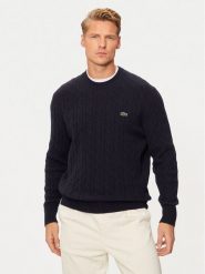 Lacoste Sweter AH2924 Granatowy Regular Fit. Niebieskie swetry rozpinane LACOSTE, m, bez wzorów, z wełny, bez kołnierzyka, bez ramiączek. Za 699.99 zł.