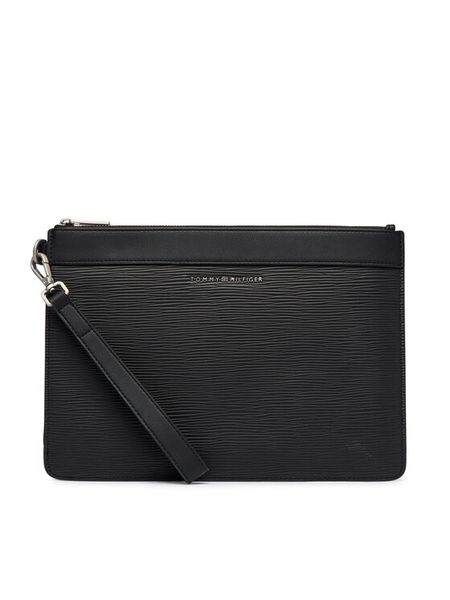 Tommy Hilfiger Saszetka Th Business Saffiano Pouch AM0AM14823 Czarny. Czarne saszetki i nerki Tommy Hilfiger, bez wzorów, ze skóry, bez dodatków. Za 329.99 zł.