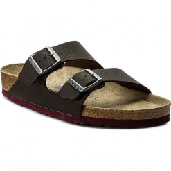 Klapki BIRKENSTOCK - Arizona Bs 1005712 Desert Soil Espresso. Brązowe klapki marki Birkenstock, ze skóry ekologicznej. W wyprzedaży za 229.00 zł.