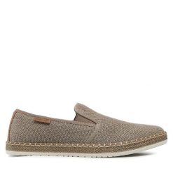 Półbuty Rieker. Brązowe eleganckie półbuty Rieker, bez wzorów, bez obcasa, bez zapięcia. Za 319.99 zł.