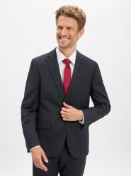 Bugatti marynarka z zestawu modułowego Mężczyźni Regular Fit szary, 26. Szare garnitury Bugatti, do pracy, m, bez wzorów. Za 899.95 zł.