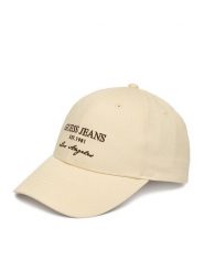 Guess Jeans Czapka z daszkiem CWBEO-GJ-U3-004-SS26 Beżowy. Brązowe czapki z daszkiem Guess Jeans, z aplikacjami, z bawełny. Za 79.99 zł.