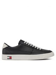 Tommy Jeans Sneakersy Th Central Cc And Coin Czarny. Czarne buty sportowe casual Tommy Jeans, bez wzorów, z jeansu, bez zapięcia. Za 249.99 zł.
