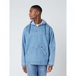 WRANGLER 1/4 BLEACH POP OVER JACKET MĘSKA KURTKA JEANSOWA W451Y720U. Kurtki Wrangler, m, bez wzorów, z jeansu, bez kaptura. Za 209.99 zł.