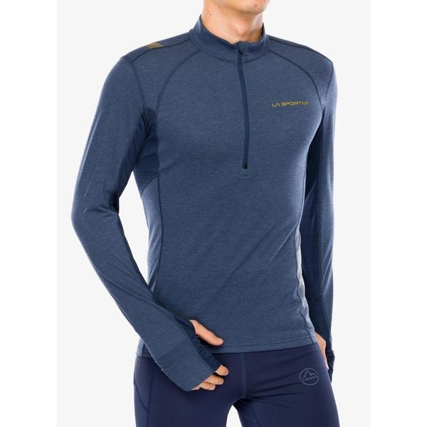 Bluza z zamkiem 1/2 męska La Sportiva Swift Long Sleeve. Niebieskie bielizna termoaktywna La Sportiva, m, bez wzorów, bez ramiączek. Za 388.49 zł.