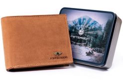 Portfel skórzany Peterson PTN 304 2-1-5 brązowy. Brązowe portfele Peterson, bez wzorów. Za 104.00 zł.