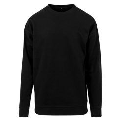 Bluza Z Okrągłym Dekoltem Unisex Dla Dorosłych. Czarne bluzy BUILD YOUR BRAND, m, bez wzorów, bez kaptura. Za 162.99 zł.