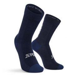 Skarpetki rowerowe z wełną merino unisex SRX Arctic S. Niebieskie skarpety SIROKO, bez wzorów, z elastanu. Za 76.00 zł.