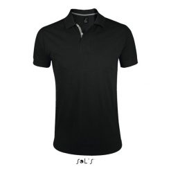 Polo Sol's Portland. Czarne koszulki polo SOL'S, m, bez wzorów, bez kołnierzyka, bez ramiączek. Za 138.50 zł.