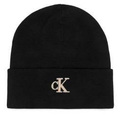 Czapka Calvin Klein. Czarne czapki zimowe CALVIN KLEIN, bez wzorów. Za 129.99 zł.