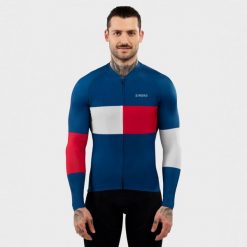 Męska koszulka rowerowa z krótkim rękawem Kolarstwo Siroko M2 Vezzana. Czerwone bluzy SIROKO, m, bez wzorów, z jersey, bez kaptura. W wyprzedaży za 212.00 zł.