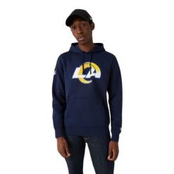 Bluza z kapturem Los Angeles Rams NFL. Niebieskie bluzy New Era, m, bez wzorów, z kapturem. Za 294.50 zł.