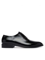 BOSS Półbuty Derrek 50569943 Czarny. Czarne eleganckie półbuty Boss, bez wzorów, ze skóry, bez obcasa, bez zapięcia. Za 1,549.00 zł.