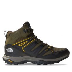 Trekkingi The North Face. Brązowe botki sznurowane The North Face, bez wzorów, z gore-texu, bez obcasa, bez zapięcia. Za 699.99 zł.