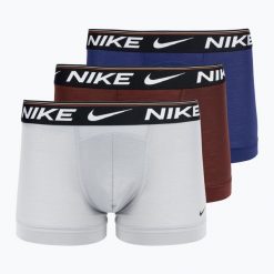 Bokserki męskie Nike Dri-FIT Ultra Comfort Trunk 3 pary. Szare bokserki Nike, m, bez wzorów. Za 139.99 zł.