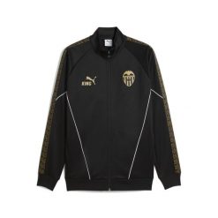 Męska kurtka Valencia CF KING Anthem PUMA Black Victory Gold Beige. Brązowe kurtki Puma, m, bez wzorów, bez kaptura, do biegania. Za 399.00 zł.