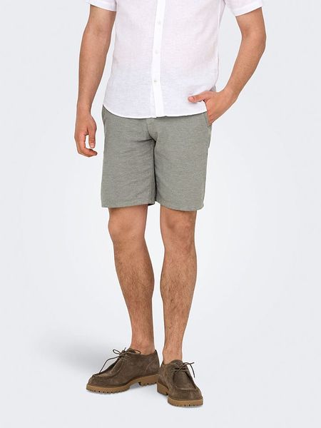 ONLY & SONS Szorty chino "Onsmark" w kolorze zielonym rozmiar: M. Zielone eleganckie spodnie Only & Sons, na co dzień, m. Za 96.37 zł.