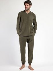 Admas Piżama "Admas home" w kolorze khaki rozmiar: L. Brązowe piżamy admas, l, bez wzorów, bez ramiączek. Za 165.99 zł.