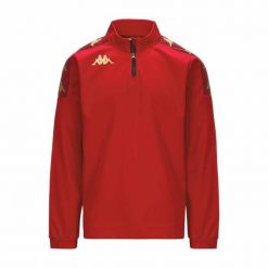 Kurtka z dresu Kappa Gassolo. Czerwone kurtki Kappa, bez wzorów, z dresówki, bez kaptura. W wyprzedaży za 146.40 zł.