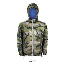 Windbreaker Sol's Skate Camo. Brązowe kurtki przeciwdeszczowe SOL'S, m, bez wzorów, bez kaptura. Za 247.00 zł.