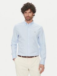 Tommy Hilfiger Koszula MW0MW38556 Błękitny Slim Fit. Niebieskie koszule Tommy Hilfiger, l, bez wzorów, z bawełny, bez kołnierzyka, bez ramiączek. Za 269.99 zł.