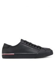 Tommy Hilfiger Sneakersy Core Corporate Vulc Leather FM0FM05399 Czarny. Czarne buty sportowe casual Tommy Hilfiger, bez wzorów, ze skóry, bez zapięcia. Za 289.99 zł.