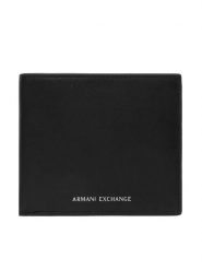 Armani Exchange Portfel XM000167 AF22541 UC001 Czarny. Czarne portfele Armani Exchange, bez wzorów, ze skóry. Za 339.99 zł.