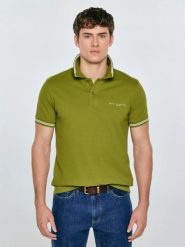 Koszulka męska polo zielona Wladym 301. Zielone koszulki polo BIG STAR, l, bez wzorów, z dzianiny, bez kołnierzyka, bez ramiączek. Za 139.99 zł.