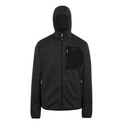 Bluza Polarowa Męska Melanżowy Pełen Suwak Newhill. Szare bluzy z kapturem Regatta, na jesień, l, bez wzorów, z dzianiny, z kapturem. Za 319.99 zł.