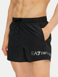 EA7 Emporio Armani Szorty kąpielowe 7M000519 AF13049 MC026 Czarny Regular Fit. Czarne kąpielówki EA7 Emporio Armani, m, bez wzorów, z syntetyku. Za 159.99 zł.