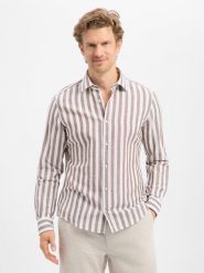 JOOP! koszula casual z zawartością lnu - Pit1 Mężczyźni Slim Fit len brązowy, 42. Brązowe koszule JOOP!, m, bez wzorów, z bawełny, bez kołnierzyka, bez ramiączek. Za 479.95 zł.