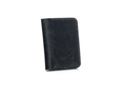 Skórzany cienki portfel męski z bilonówką SOLIER SW16 SLIM czarny. Czarne portfele bez wzorów, z materiału. Za 95.00 zł.