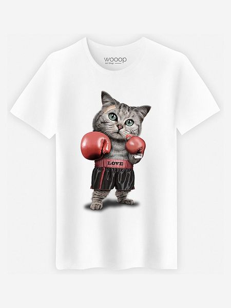 WOOOP Koszulka "Boxing Art" w kolorze białym rozmiar: L. Białe bezrękawniki Wooop, l, bez wzorów, z bawełny, bez kołnierzyka, bez ramiączek. Za 78.84 zł.