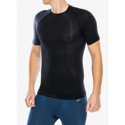 Koszulka termoaktywna męska Ortovox 120 Comp Light Short Sleeve. Czarne bielizna termoaktywna ORTOVOX, m, bez wzorów, bez ramiączek. Za 314.99 zł.