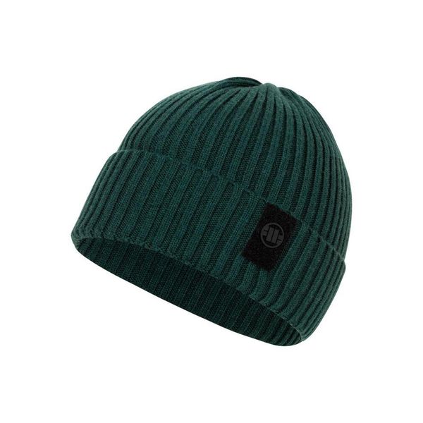 Czapka męska Pitbull zimowa Velcro Logo. Zielone czapki zimowe PITBULL, bez wzorów. Za 59.00 zł.