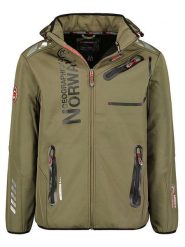 Geographical Norway Kurtka softshellowa "Royaute" w kolorze khaki rozmiar: S. Brązowe kurtki outdoor i hardshell Geographical Norway, s, bez wzorów, z materiału, bez kaptura. Za 210.81 zł.