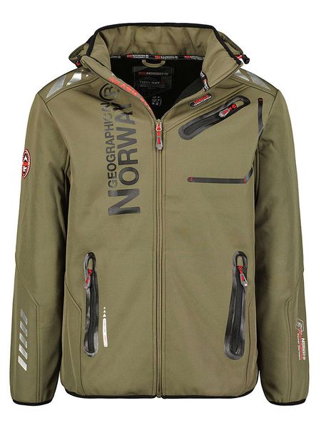 Geographical Norway Kurtka softshellowa "Royaute" w kolorze khaki rozmiar: XL. Brązowe kurtki outdoor i hardshell Geographical Norway, xl, bez wzorów, z materiału, bez kaptura. Za 192.33 zł.