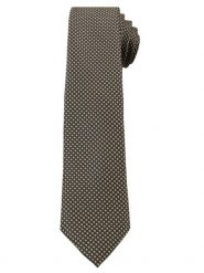 Beżowy Elegancki Krawat Męski -ALTIES- 6 cm, w Drobny Rzucik. Brązowe krawaty i muchy Alties, bez wzorów, z tkaniny. Za 49.00 zł.