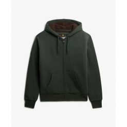 Bluza z kapturem Superdry Borg Lined. Zielone bluzy z kapturem Superdry, uniwersalny, bez wzorów, z dresówki, z kapturem. Za 442.10 zł.