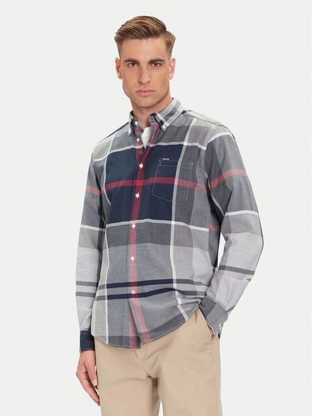 Barbour Koszula Dunoon MSH4980TN21 Szary Regular Fit. Szare koszule Barbour, m, bez wzorów, z bawełny, bez kołnierzyka, bez ramiączek. Za 519.99 zł.