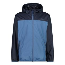 Kurtka wodoodporna z kapturem CMP. Niebieskie kurtki CMP, bez wzorów, z materiału, z kapturem. Za 159.99 zł.
