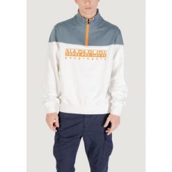 Bluza Mężczyzna NAPAPIJRI B-SATURNIA HZ. Białe bluzy Napapijri, m, bez wzorów, z bawełny, bez kaptura. W wyprzedaży za 406.80 zł.
