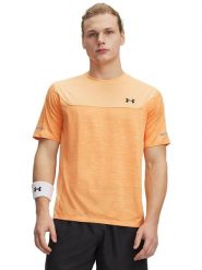 Under Armour Koszulka funkcyjna "Utility" w kolorze pomarańczowym rozmiar: L. Pomarańczowe t-shirty sportowe Under Armour, bez wzorów, z materiału, bez ramiączek, outdoorowe. Za 124.95 zł.