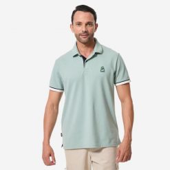 Polo żeglarskie męskie Decathlon Sailing 100. Koszulki polo TRIBORD, l, bez wzorów, z bawełny, bez kołnierzyka, bez ramiączek, żeglarskie. Za 69.99 zł.