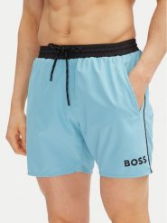 BOSS Szorty kąpielowe Starfish 50514429 Błękitny Regular Fit. Niebieskie kąpielówki Boss, l, bez wzorów, z syntetyku. Za 139.99 zł.